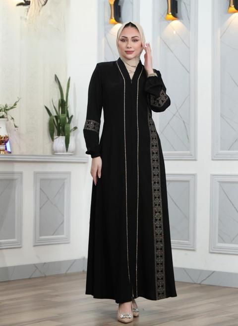Abaya Event d’Or – Élégance intemporelle & détails précieux