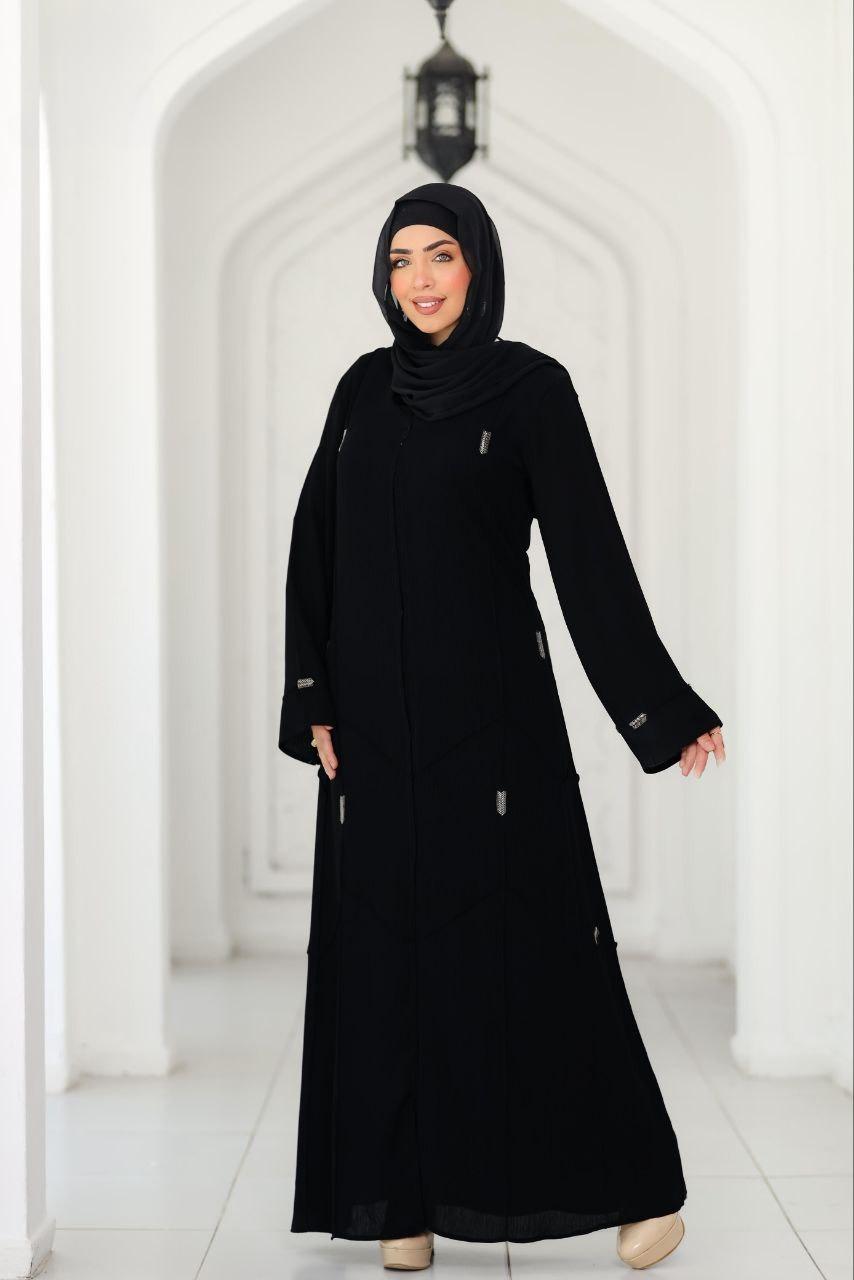Abaya 100% Crêpe Premium avec Foulard Assorti – Élégance Intemporelle, Confort Absolu et Détails Sophistiqués