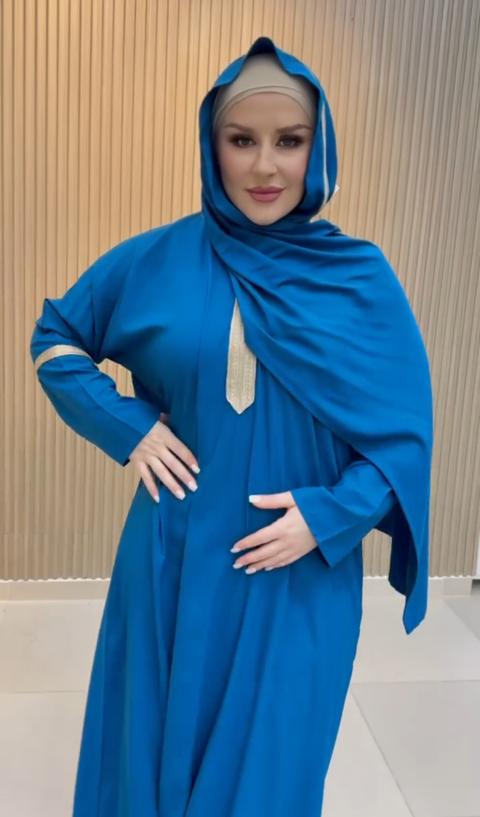 Isdal Moderne avec Voile Intégré en Coton Premium