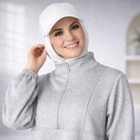 Robe sportive longue molleton premium col zippe