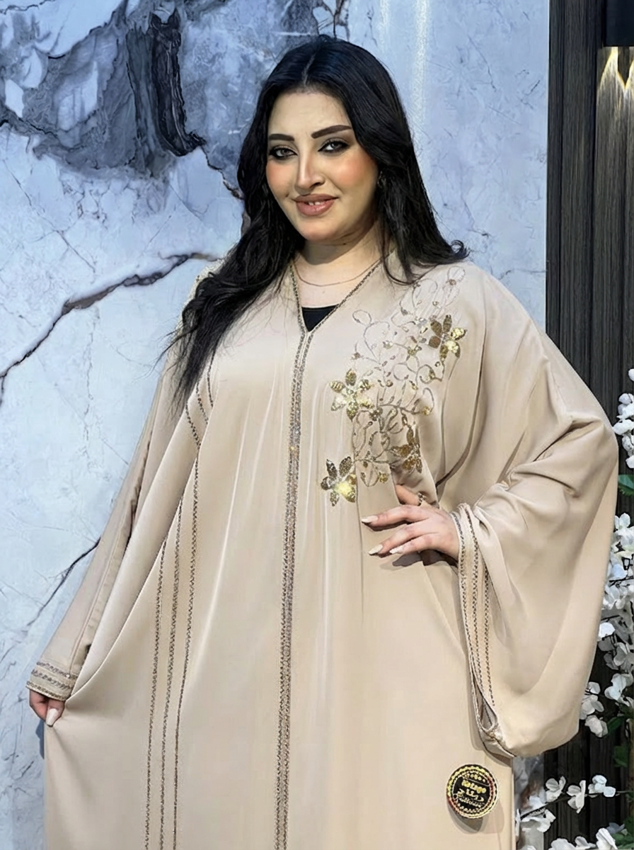 Abaya Malhafa Doré + Voile chiffon