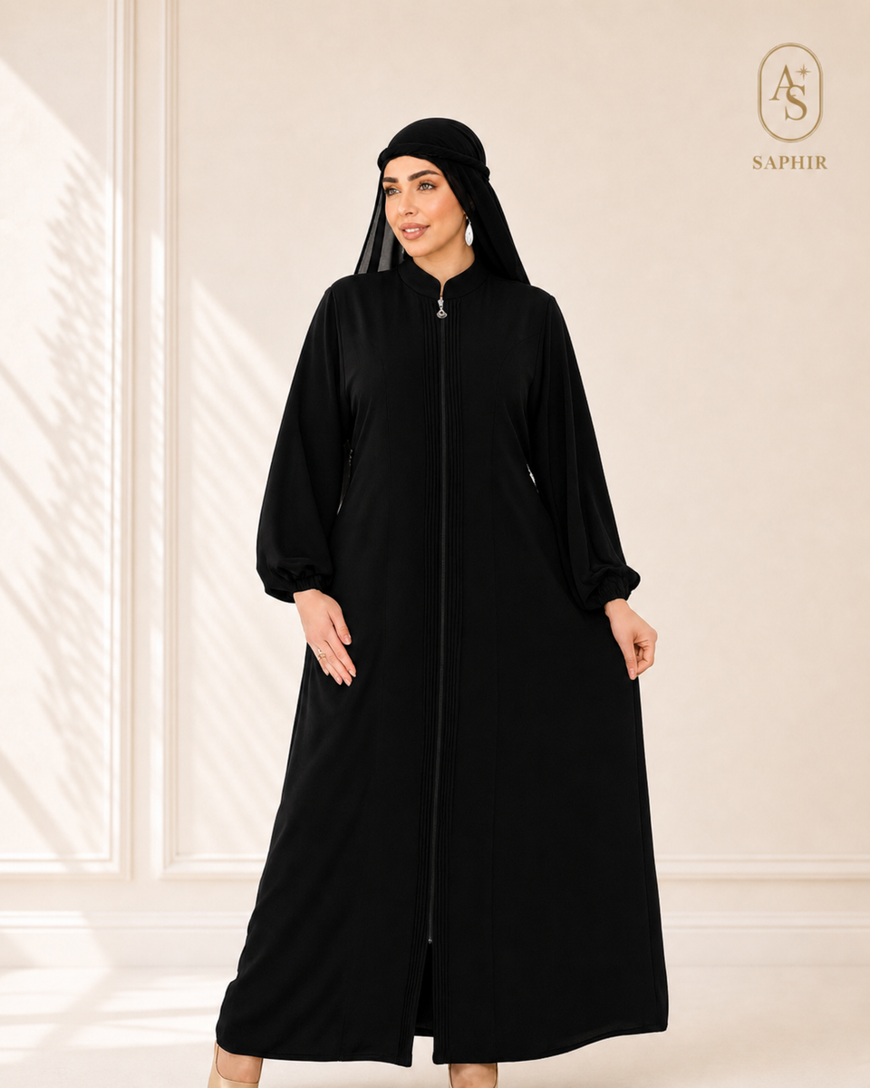 Abaya Leyla – Élégance Pure en Crêpe