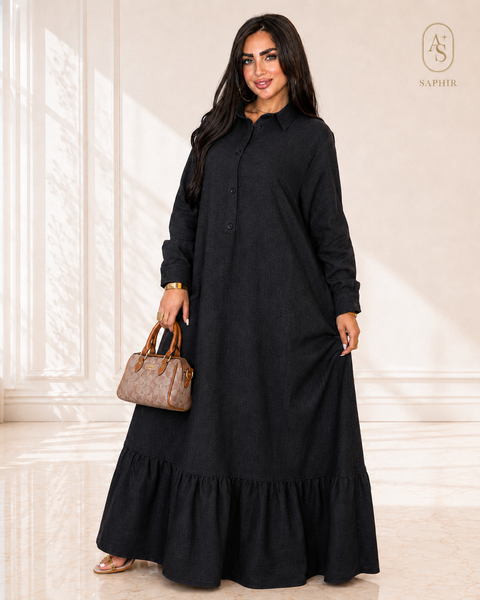 Robe chemise longue en lin – 4 coloris